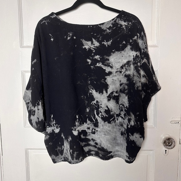 Schmatta Chic 100% Cotton Tie Dye Dolman Sleeve Top Relaxed Flowy Lagenlook SM - Picture 6 of 17